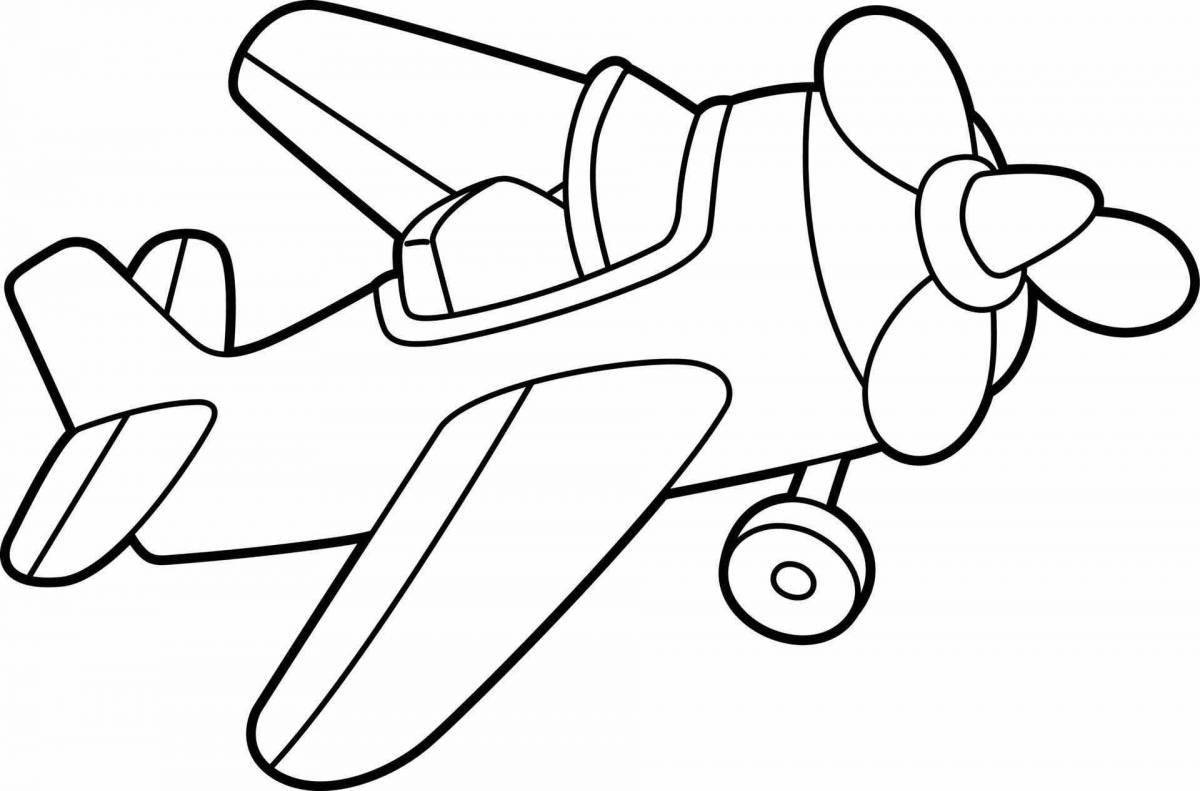 Красочные раскраски с самолетами для детей 3-4 лет