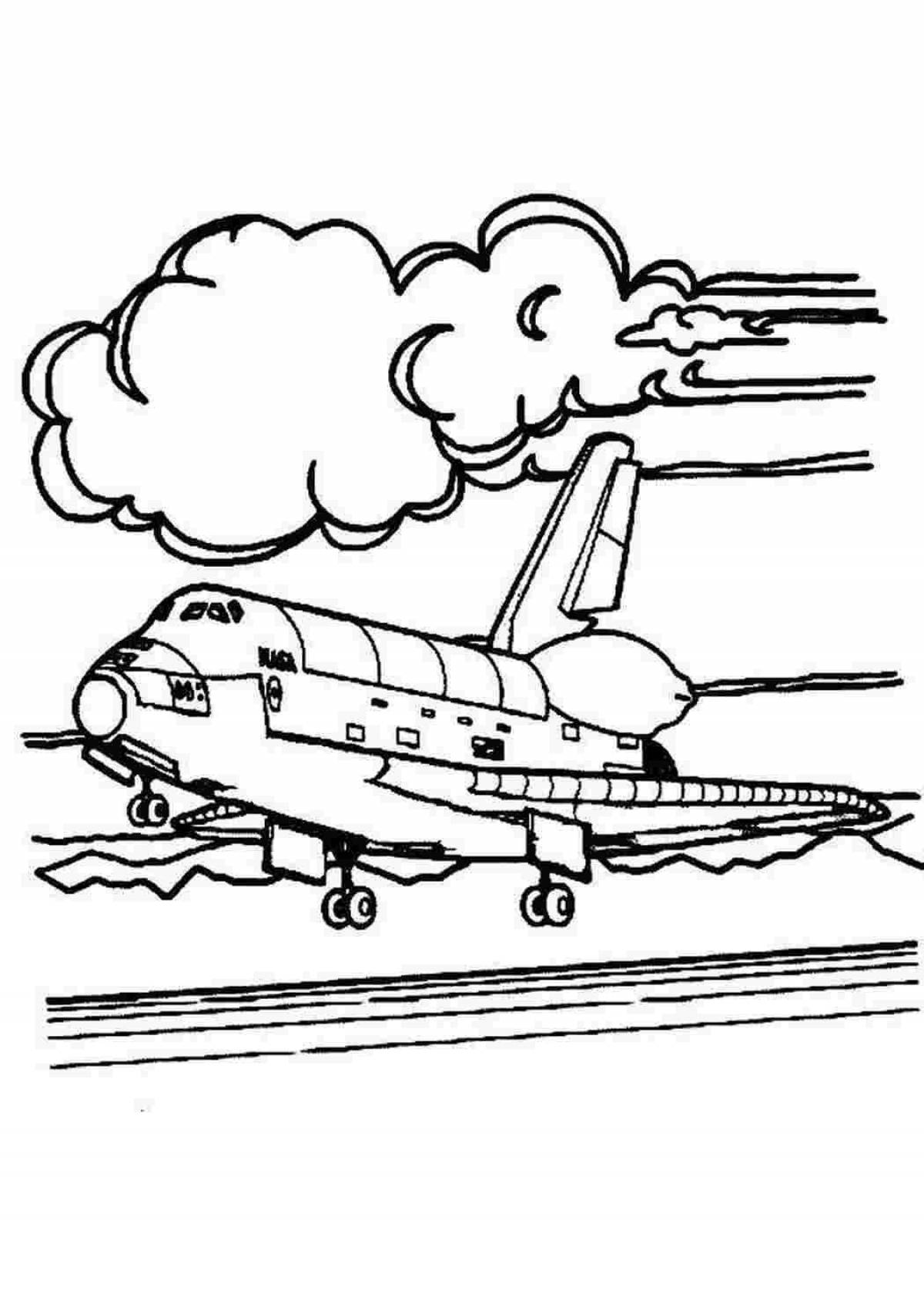 Airplane coloring book for preschoolers