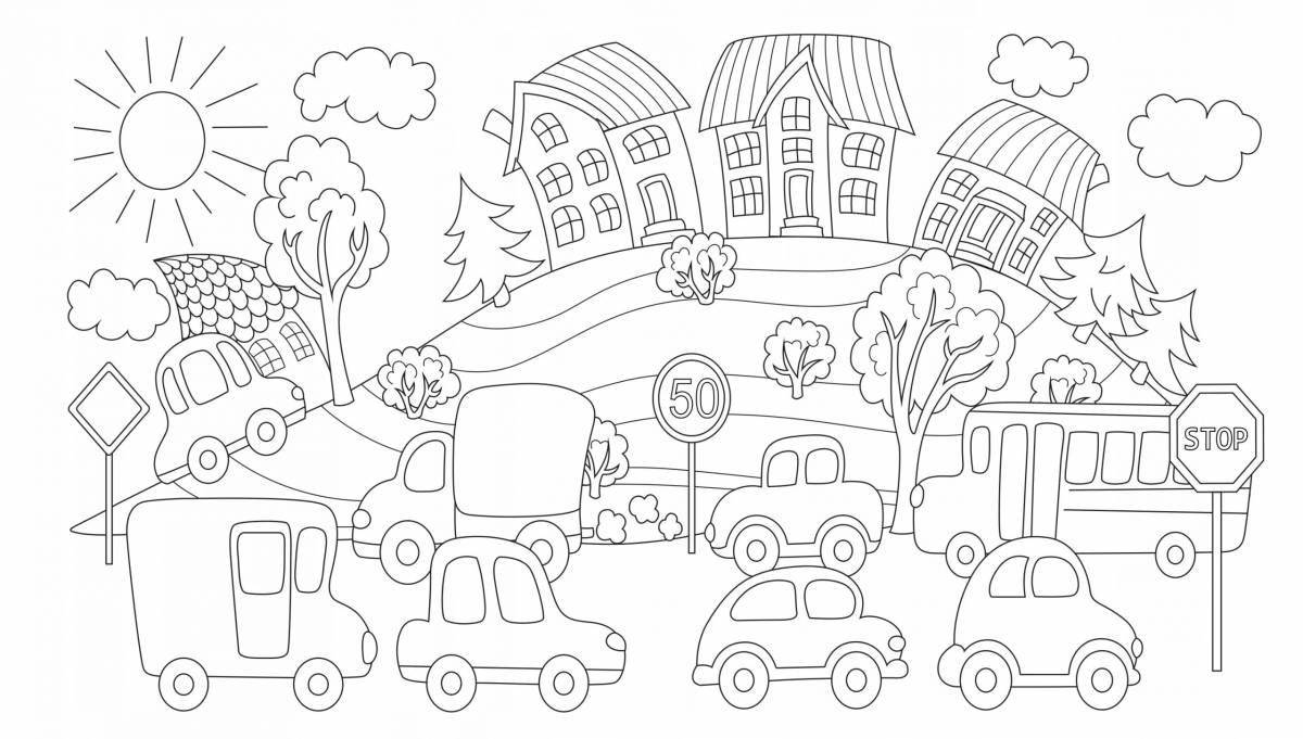 Adorable giant coloring book for kids