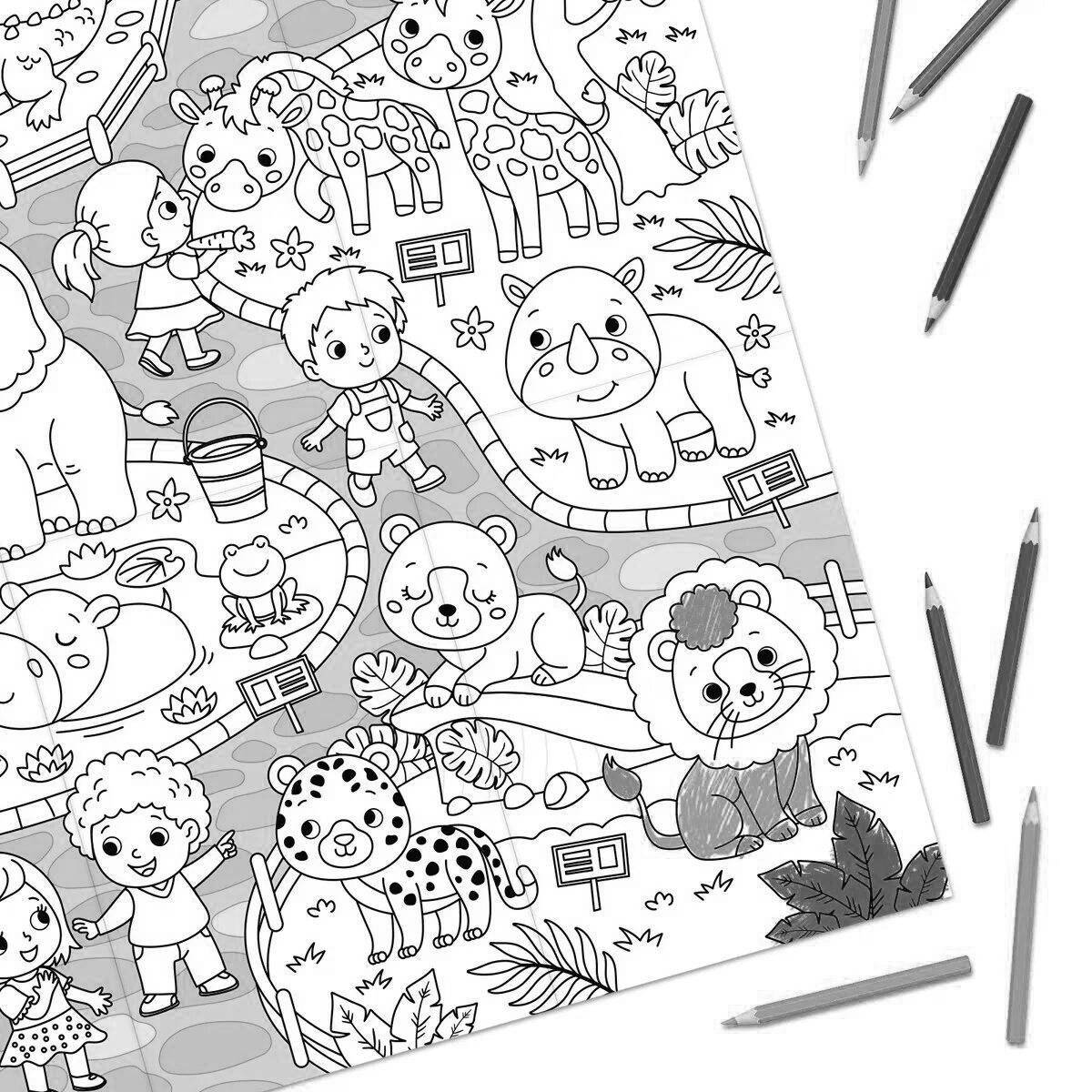 Spectacular giant coloring book for kids