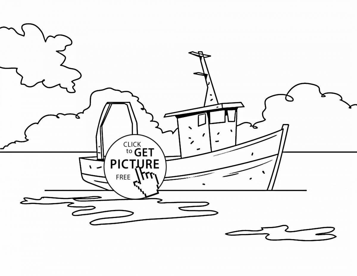 Раскраски Лодка