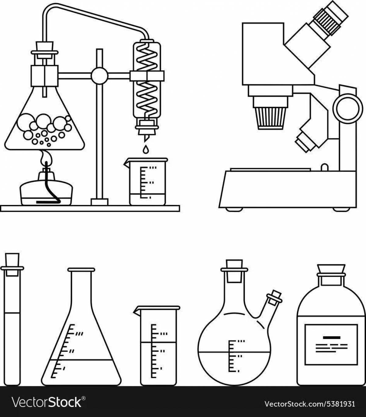 Химический прибор 8 букв. Колбы, пробирки химическая посуда рисунок. Приборы в химии для лабораторных. Химическая лаборатория раскраска для детей. Химия раскраска.