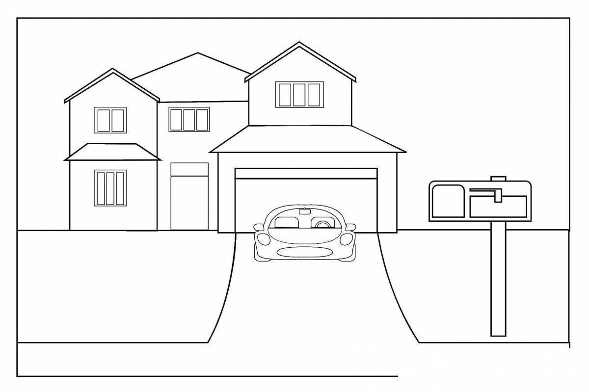 Как нарисовать гараж карандашом поэтапно для начинающих