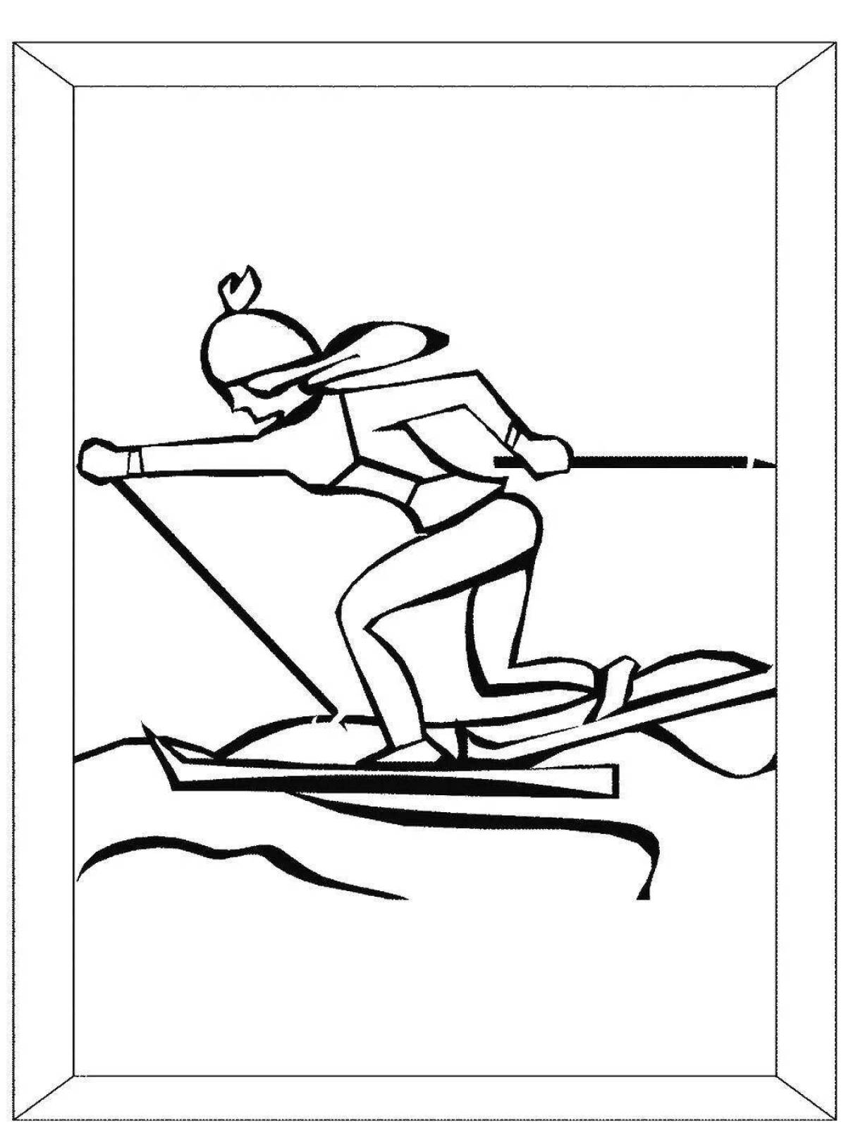 Раскраска гто. Лыжный спорт раскраска. Лыжник раскраска для детей. Раскраска спорт для детей. Лыжи раскраска для детей.