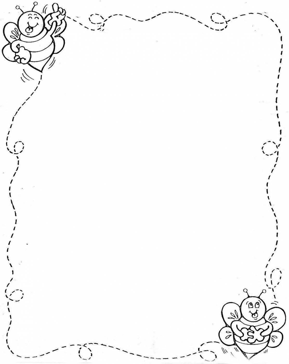 Рамка с белым рисунком для текста детская