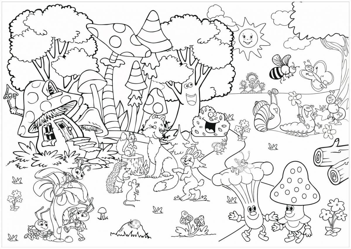 Great giant coloring book for kids