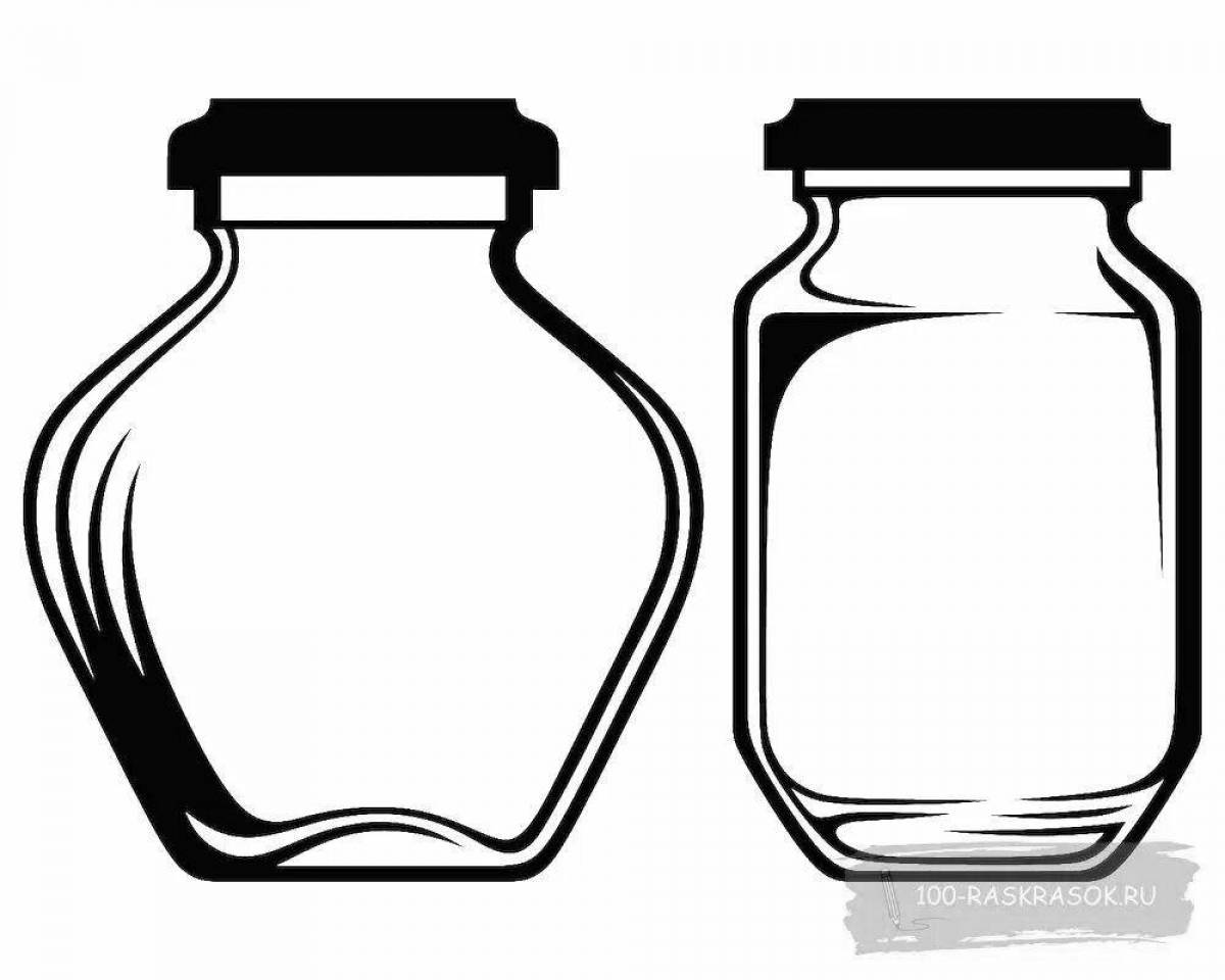 Photo Coloring page dazzling jar of vitamins