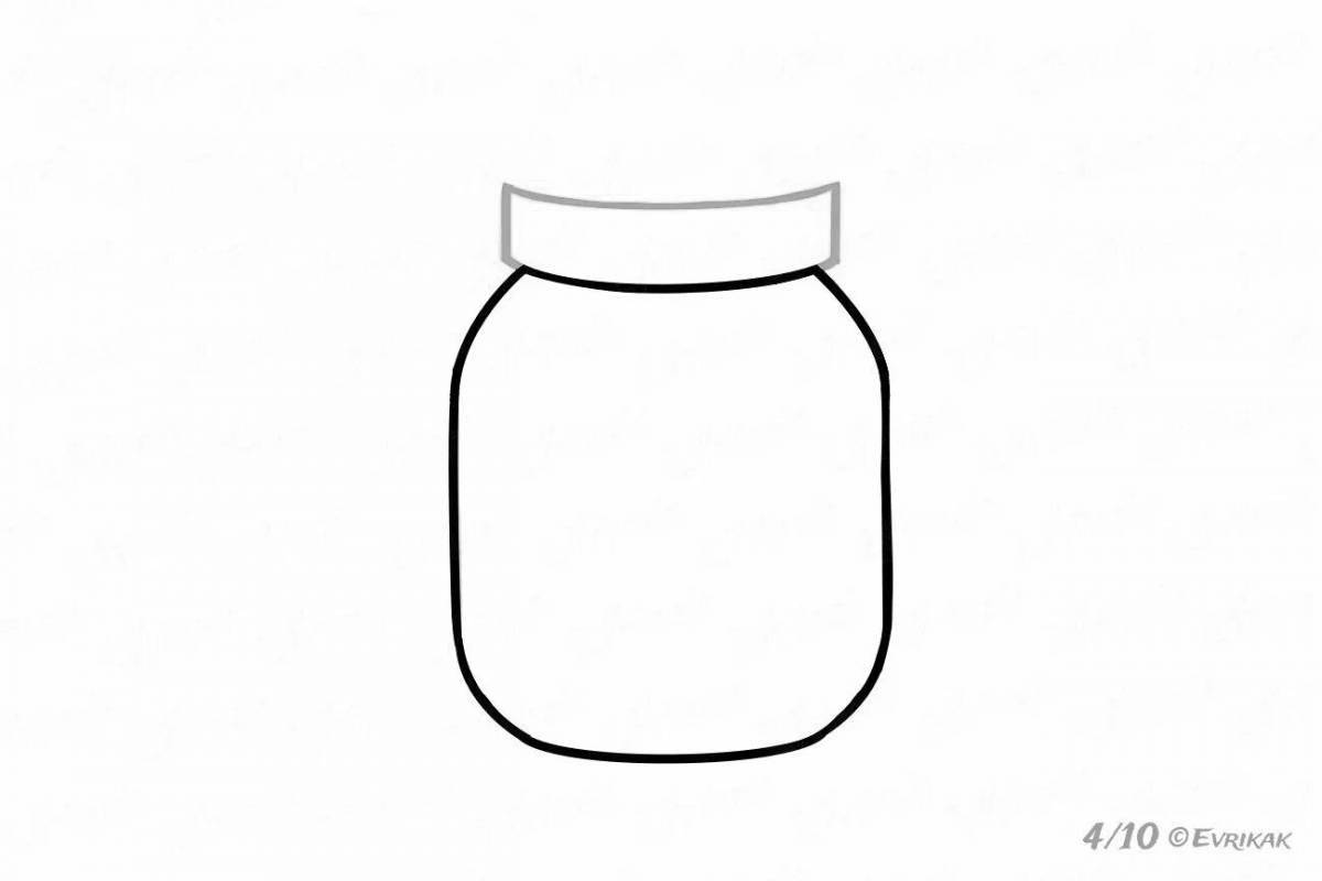 Coloring book refined jar of vitamins