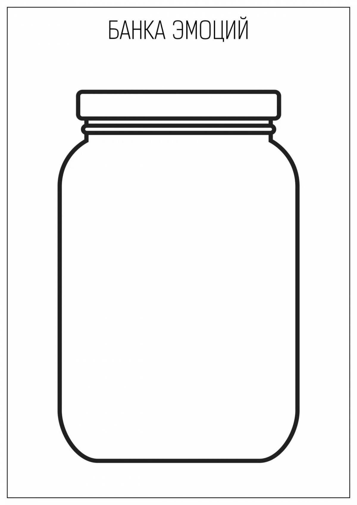 Coloring page delicate jar of vitamins