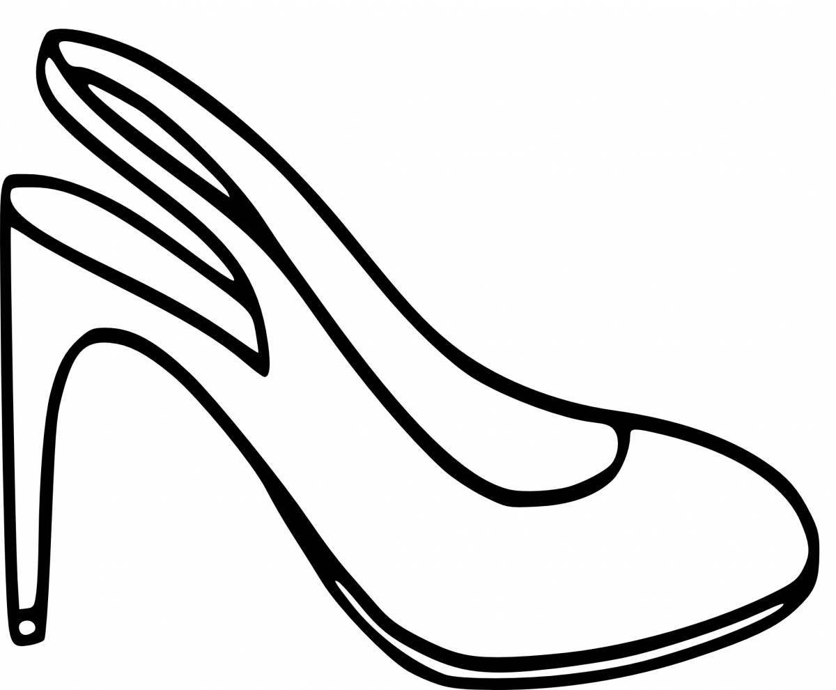Coloring page fashion shoes for girls