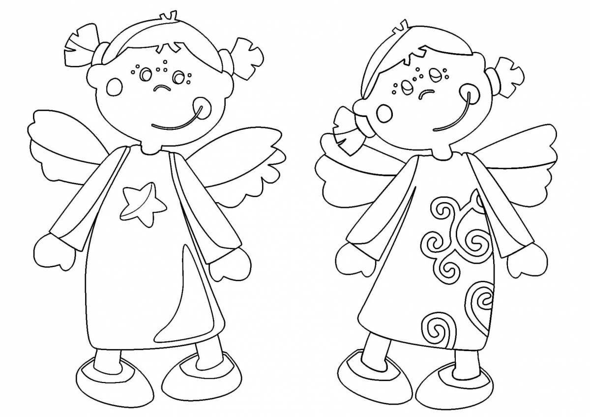 Divine coloring angel for children