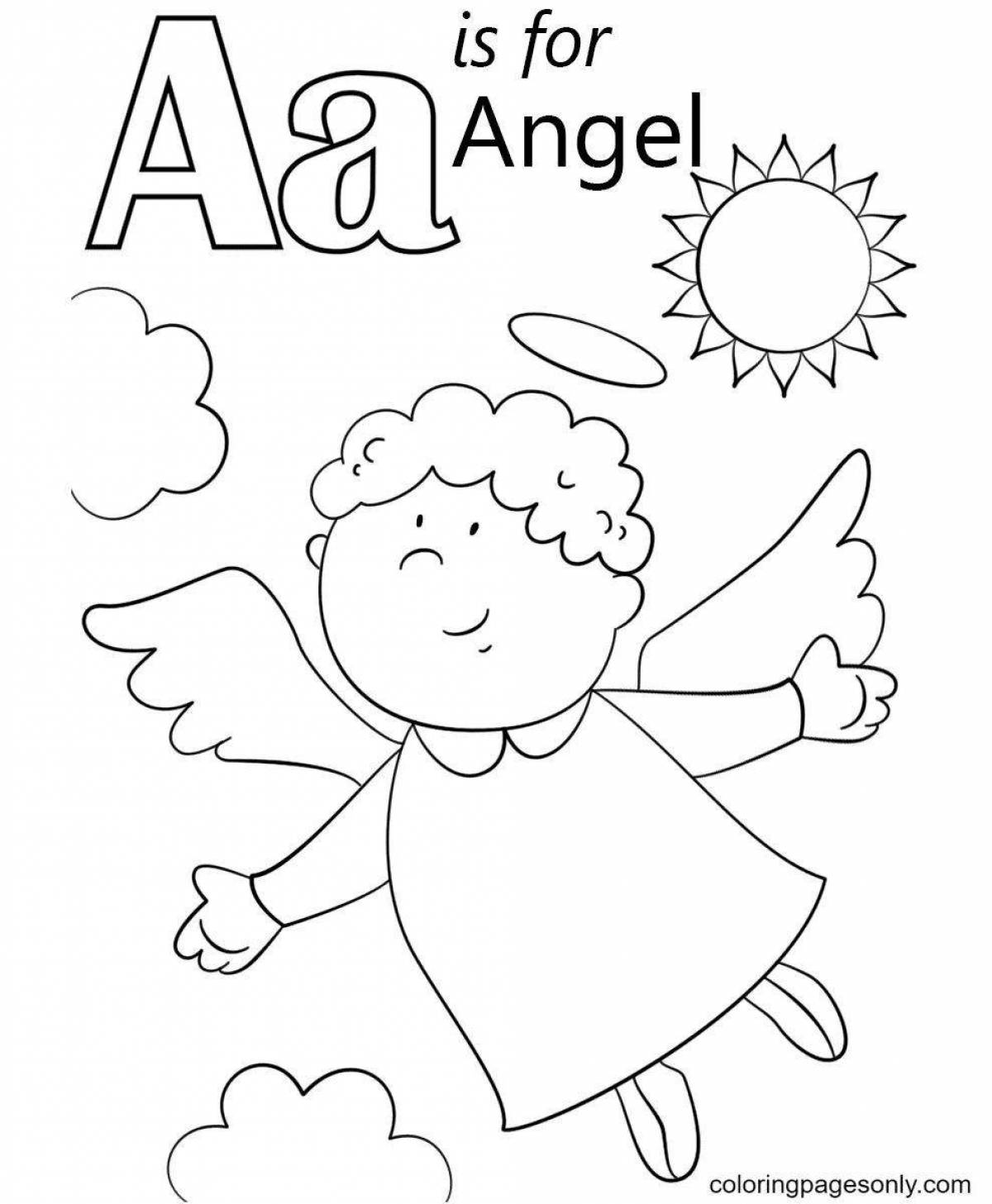 Shining angel coloring book for kids