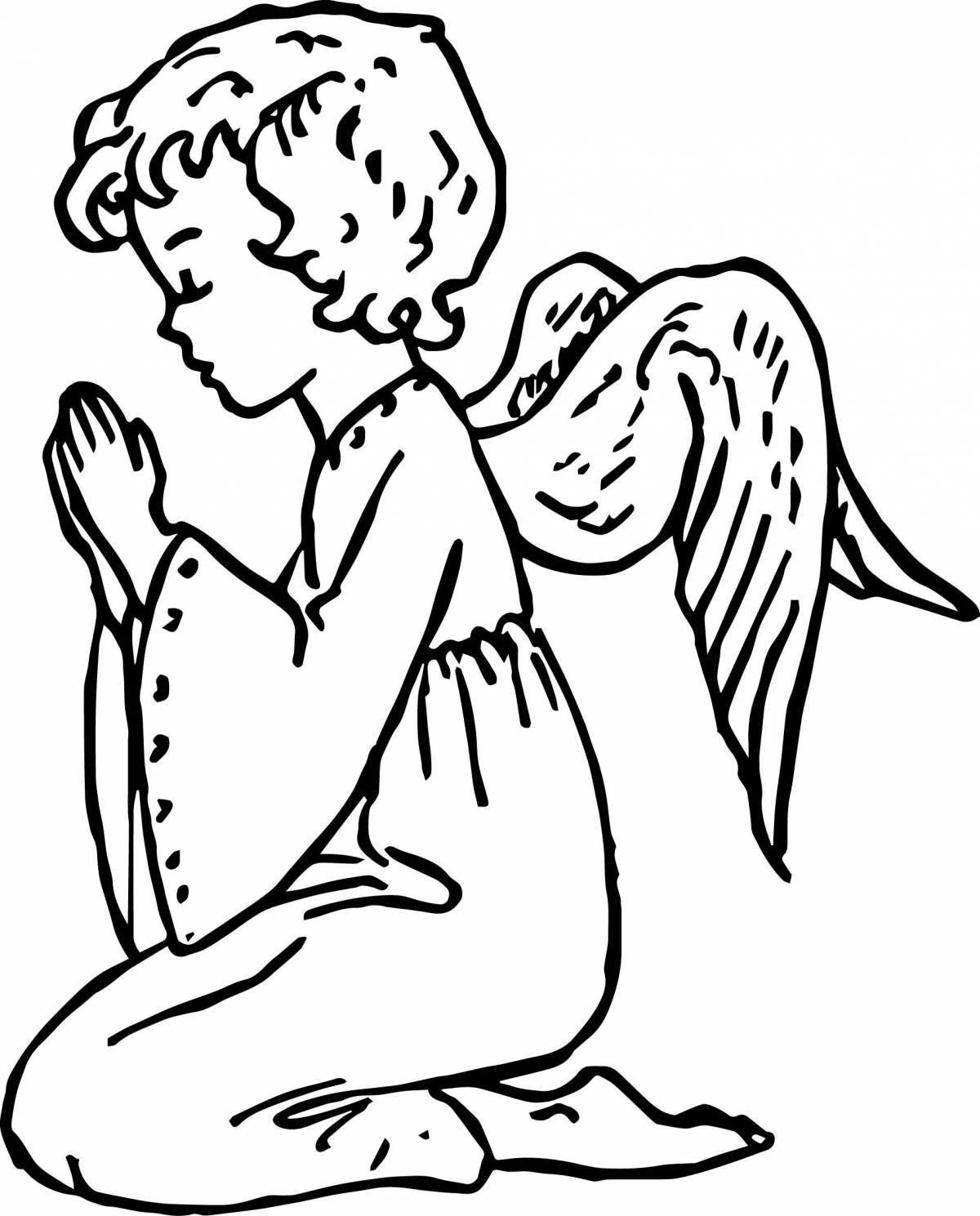 Драгоценная раскраска ангел для детей