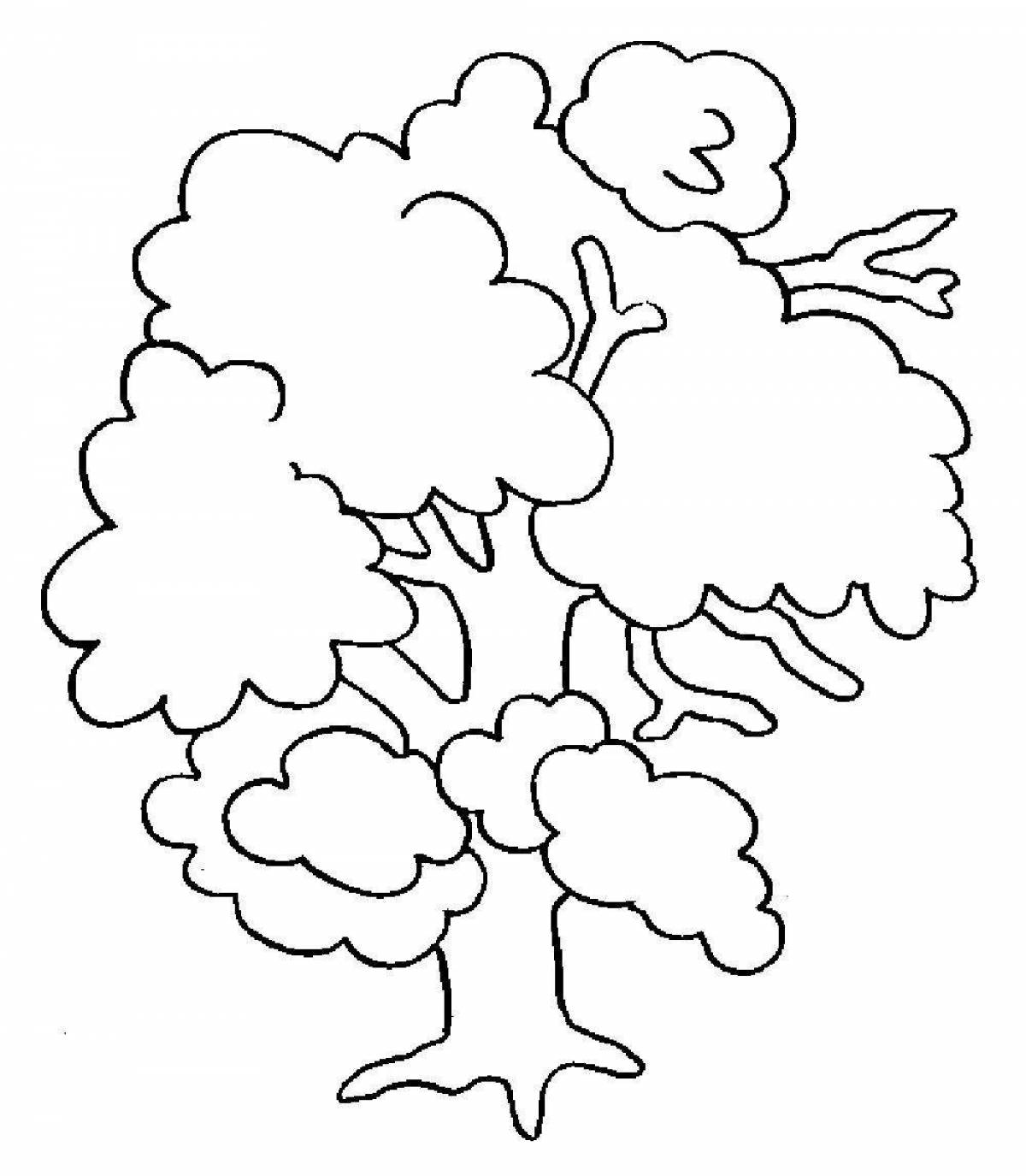 Amazing bush coloring page for kids