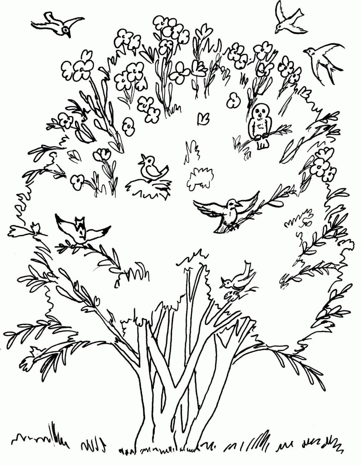Glam bush coloring book for kids