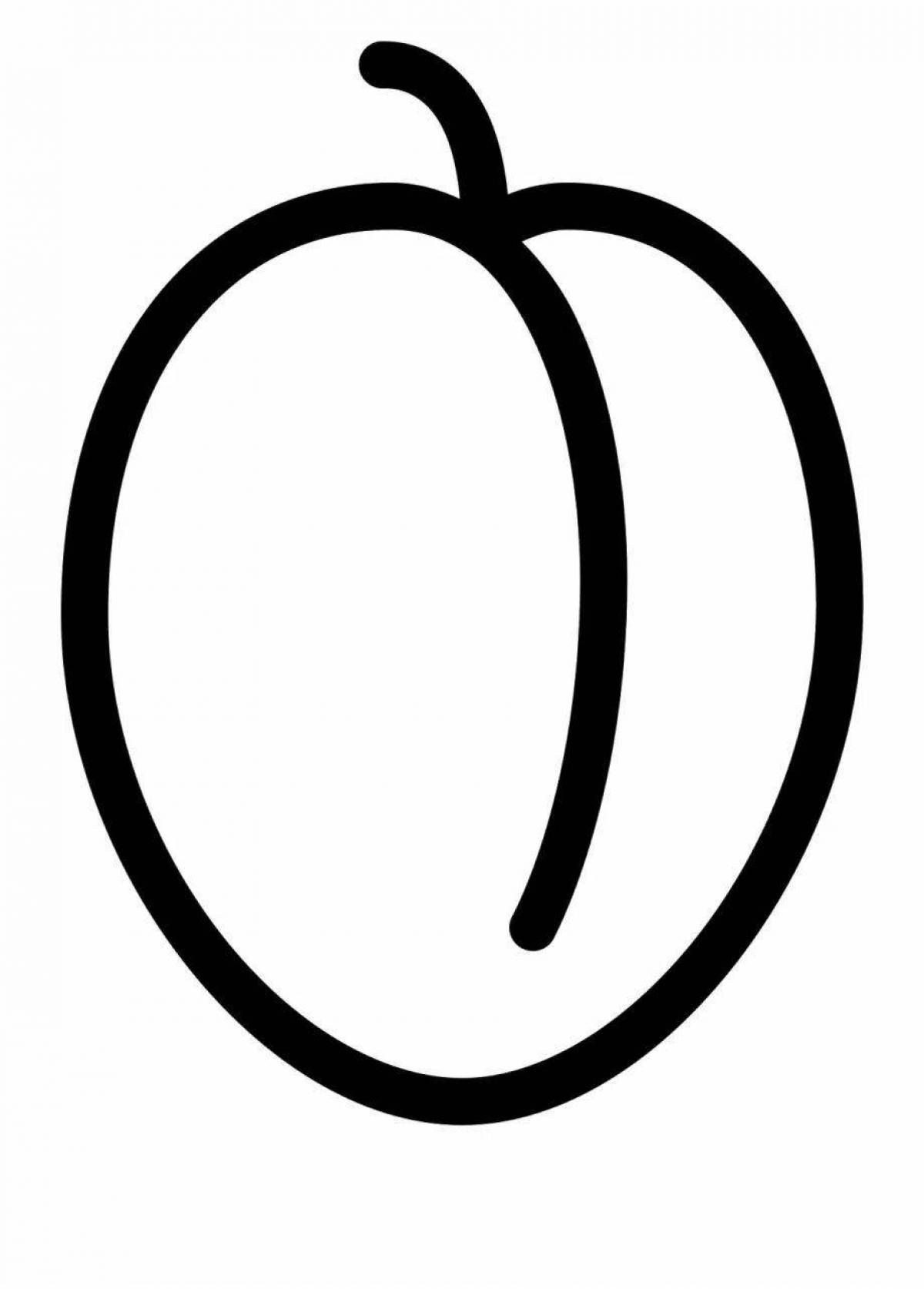 A fun plum coloring book for kids