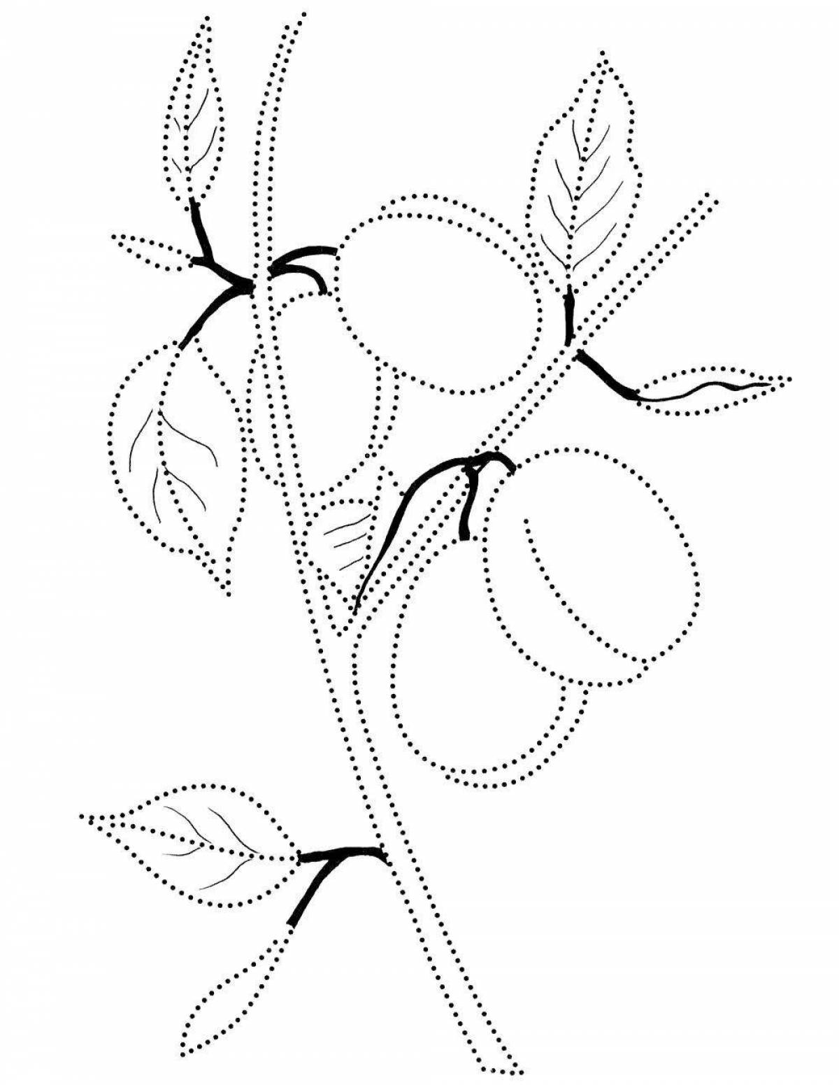 Outstanding plum coloring page for kids