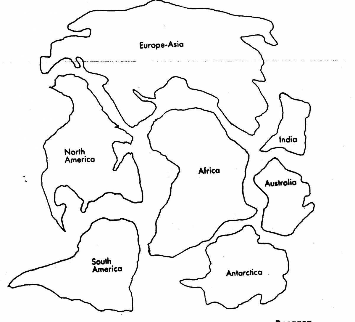 Coloring pages continents for kids