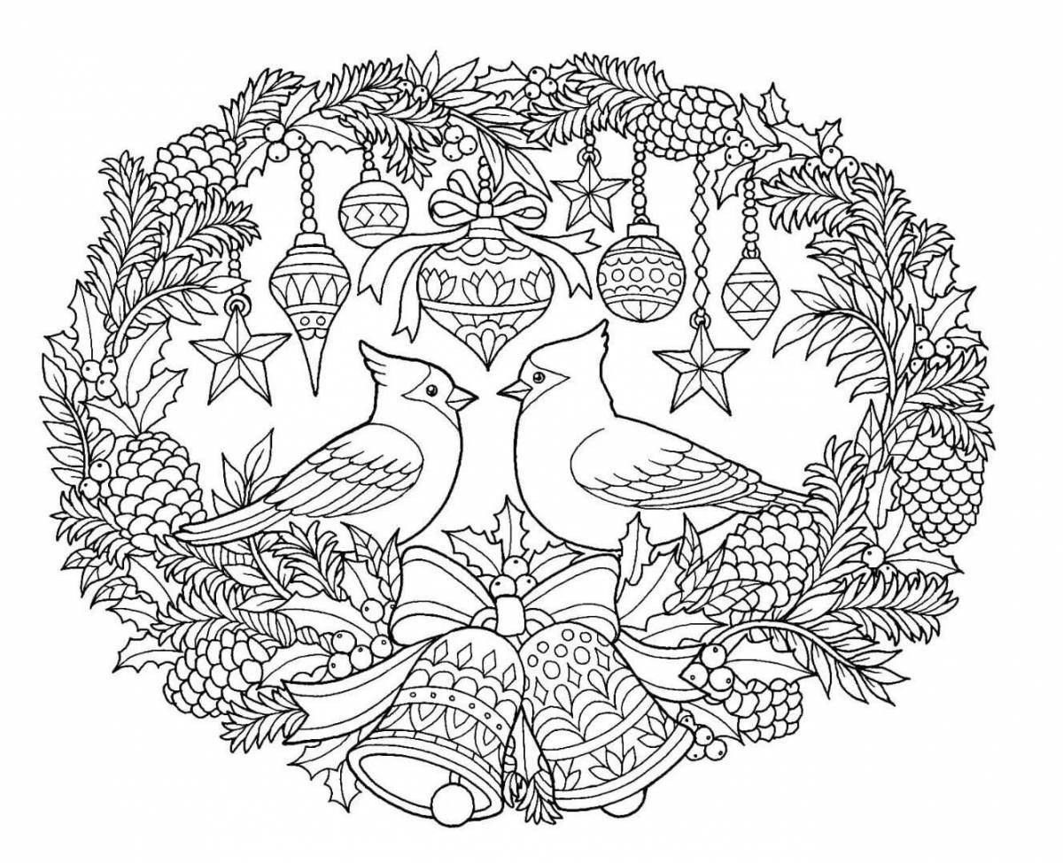 Dazzling winter coloring book for adults