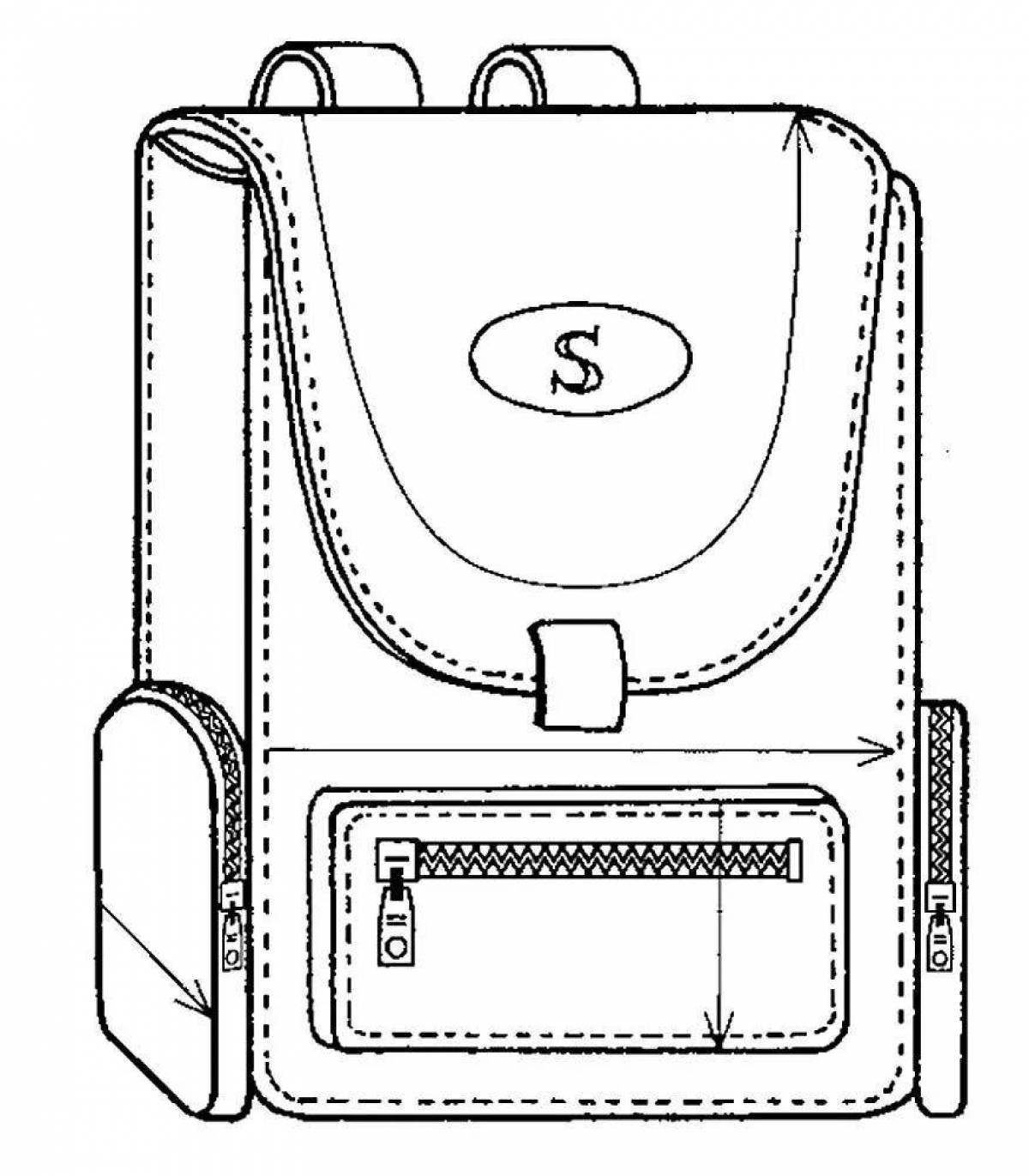 Playful baby briefcase coloring page