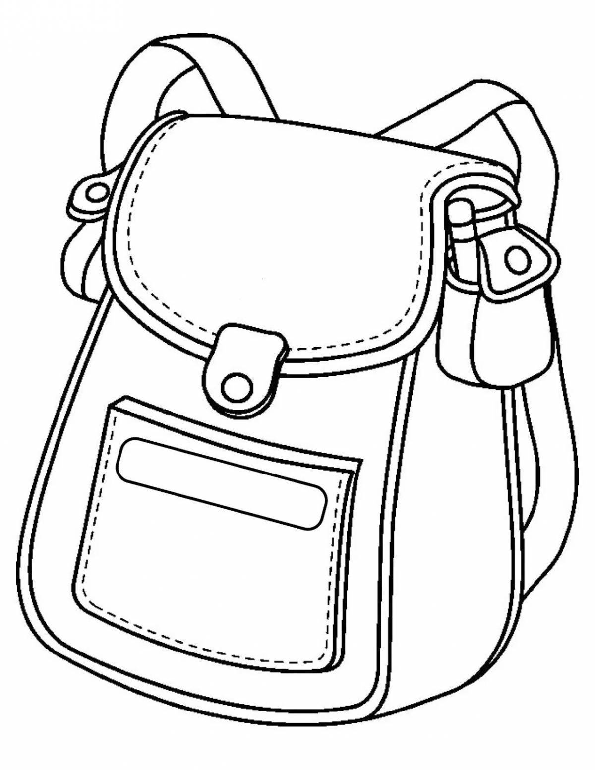 Adorable briefcase coloring page for kids