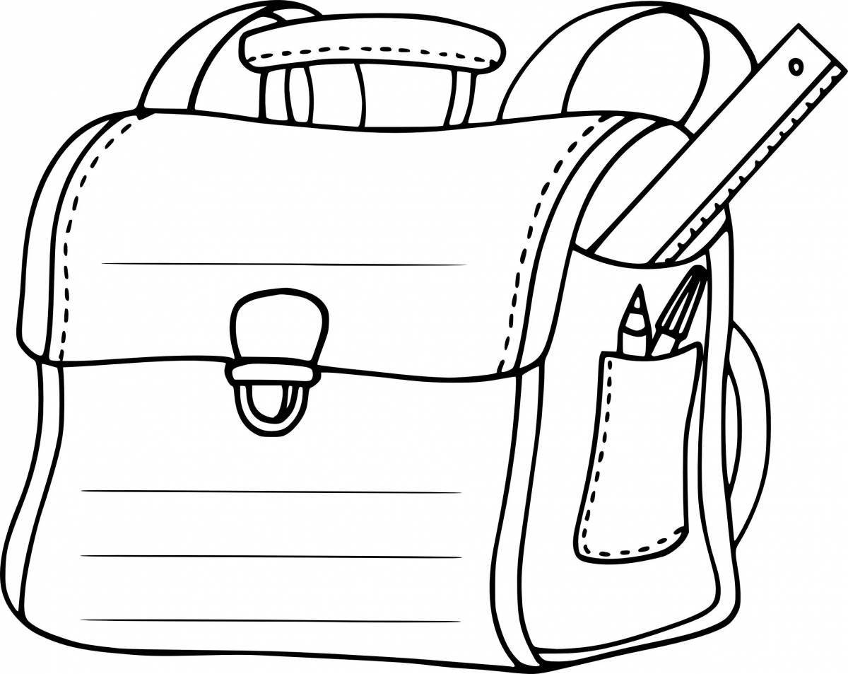 Funny coloring of a briefcase for children