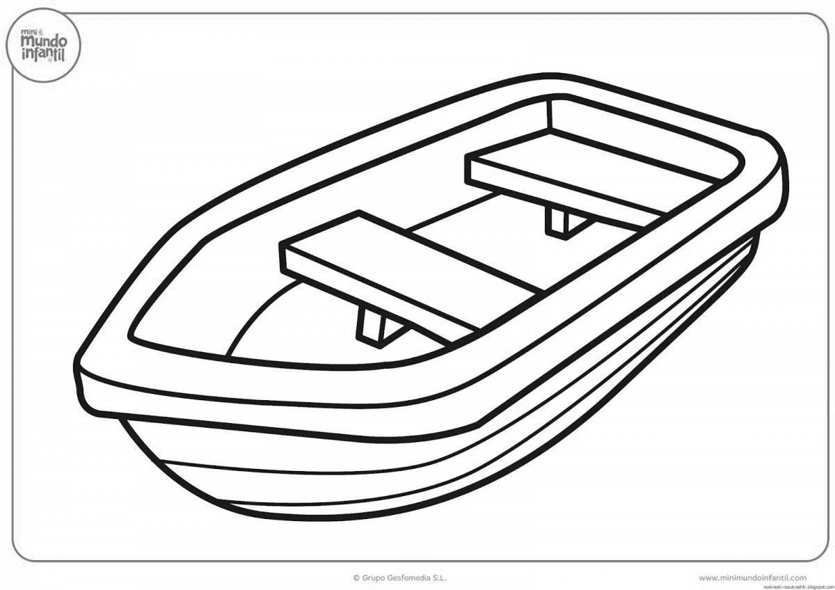 Awesome boat coloring book for kids