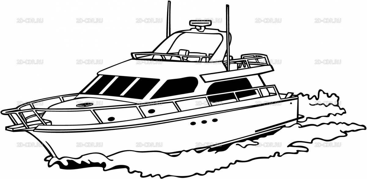 Amazing boat coloring book for kids