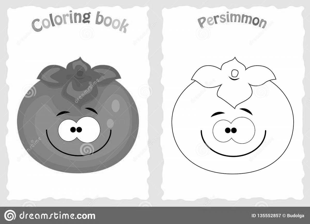 Amazing persimmon coloring pages for kids