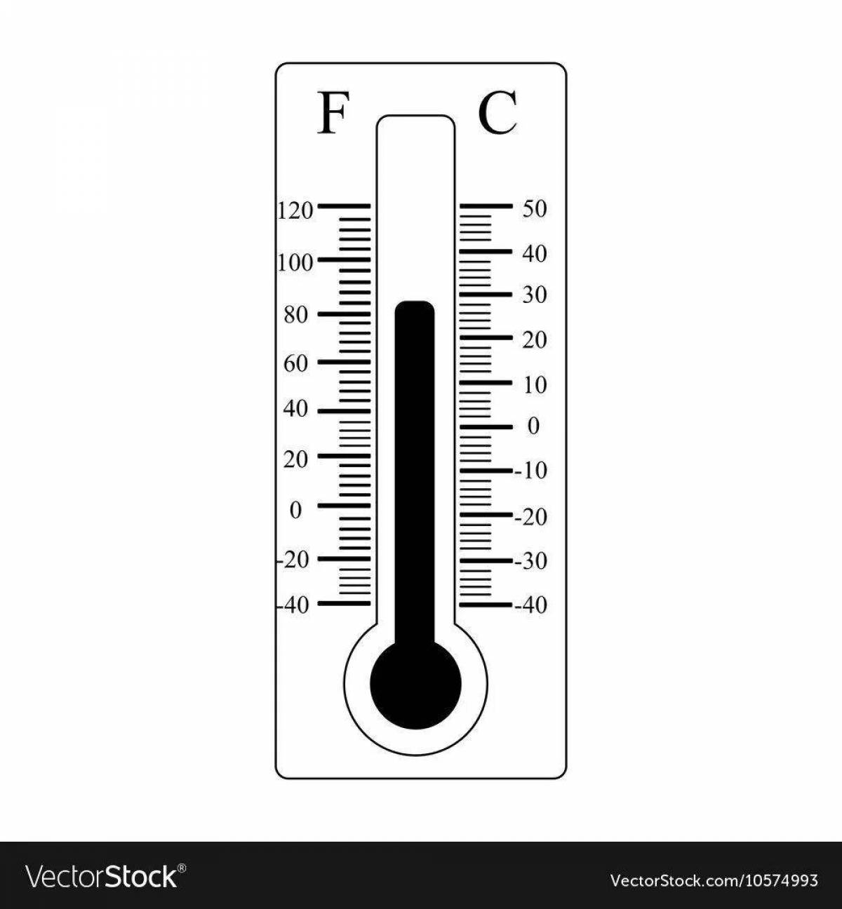 Children's coloring thermometer