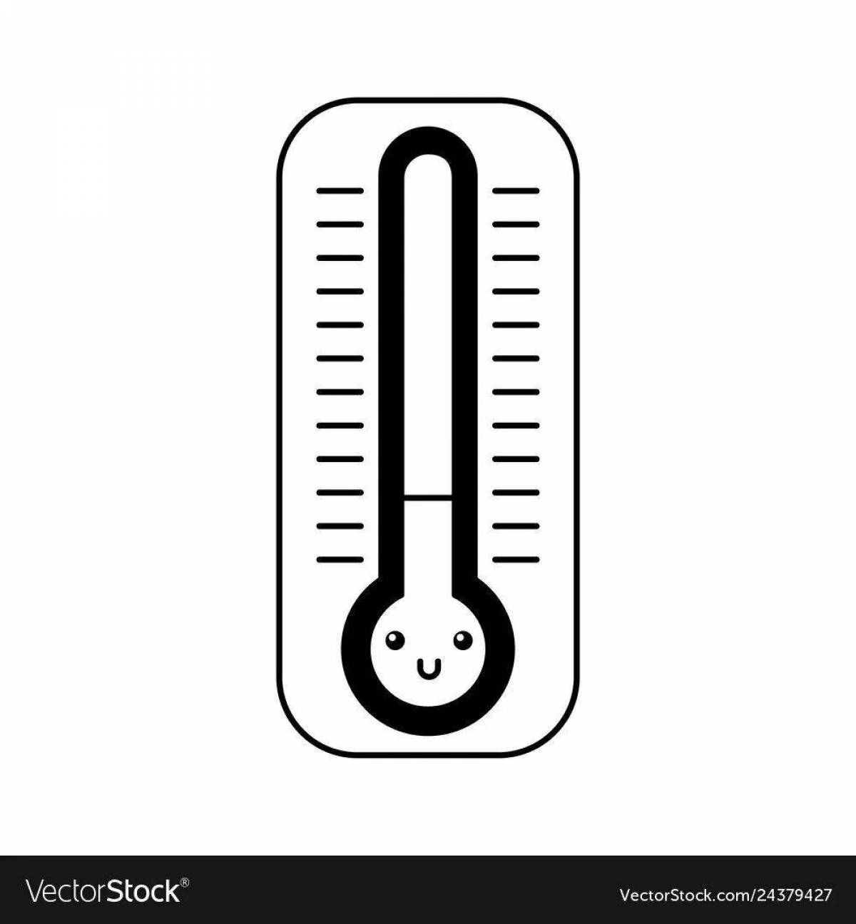 Colorful thermometer coloring page for kids for all tastes