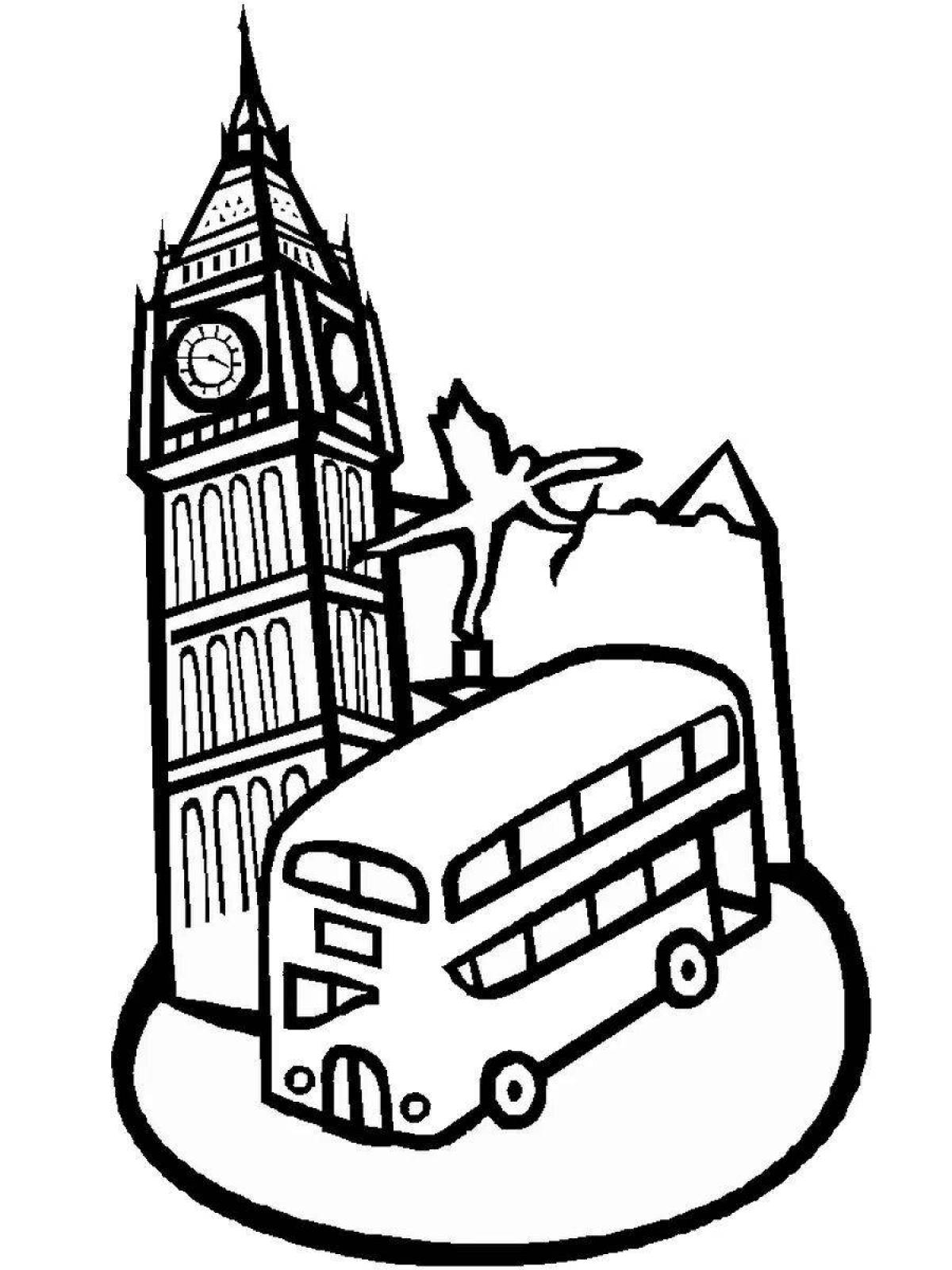 Joyful london coloring pages for kids
