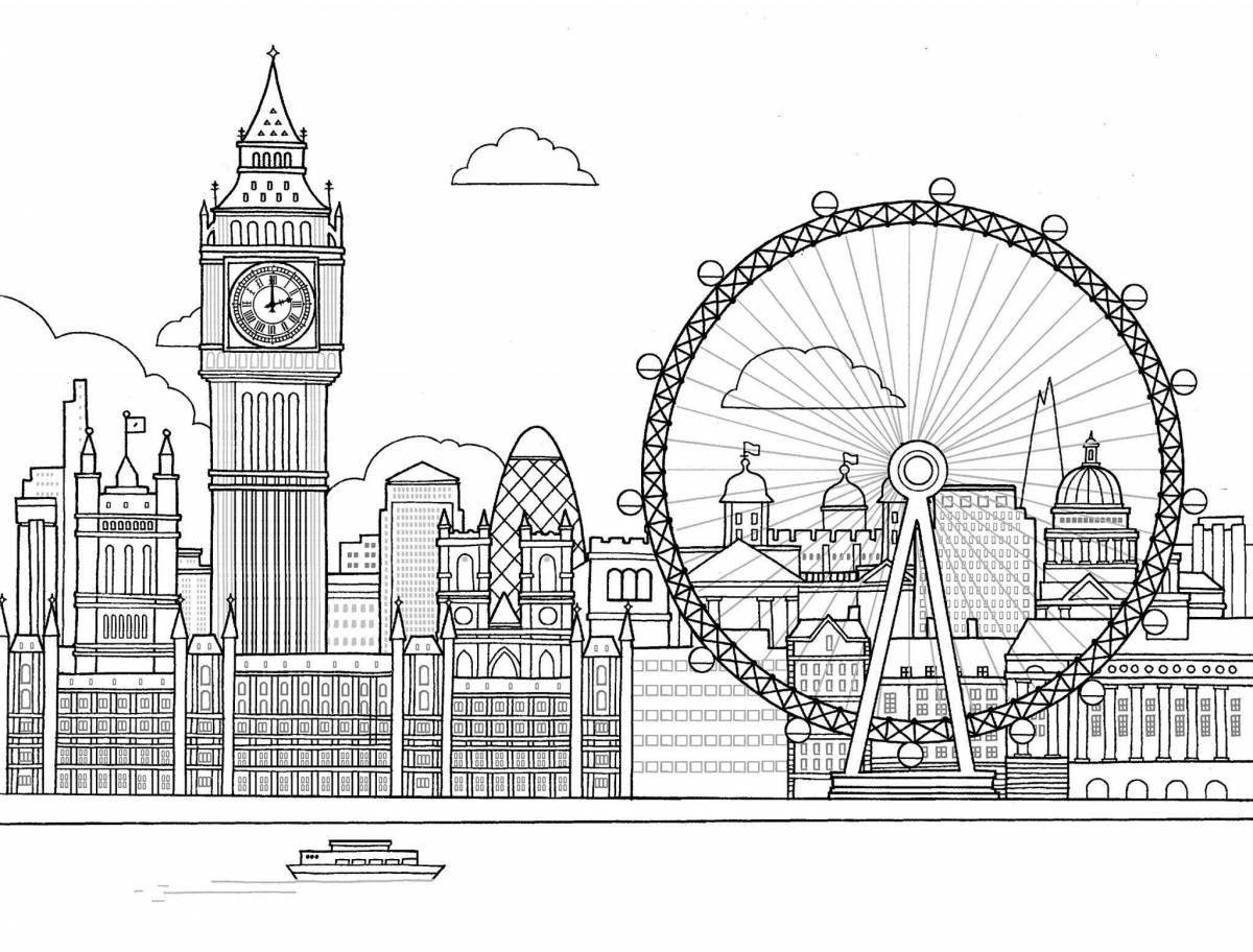Exquisite London coloring book for kids