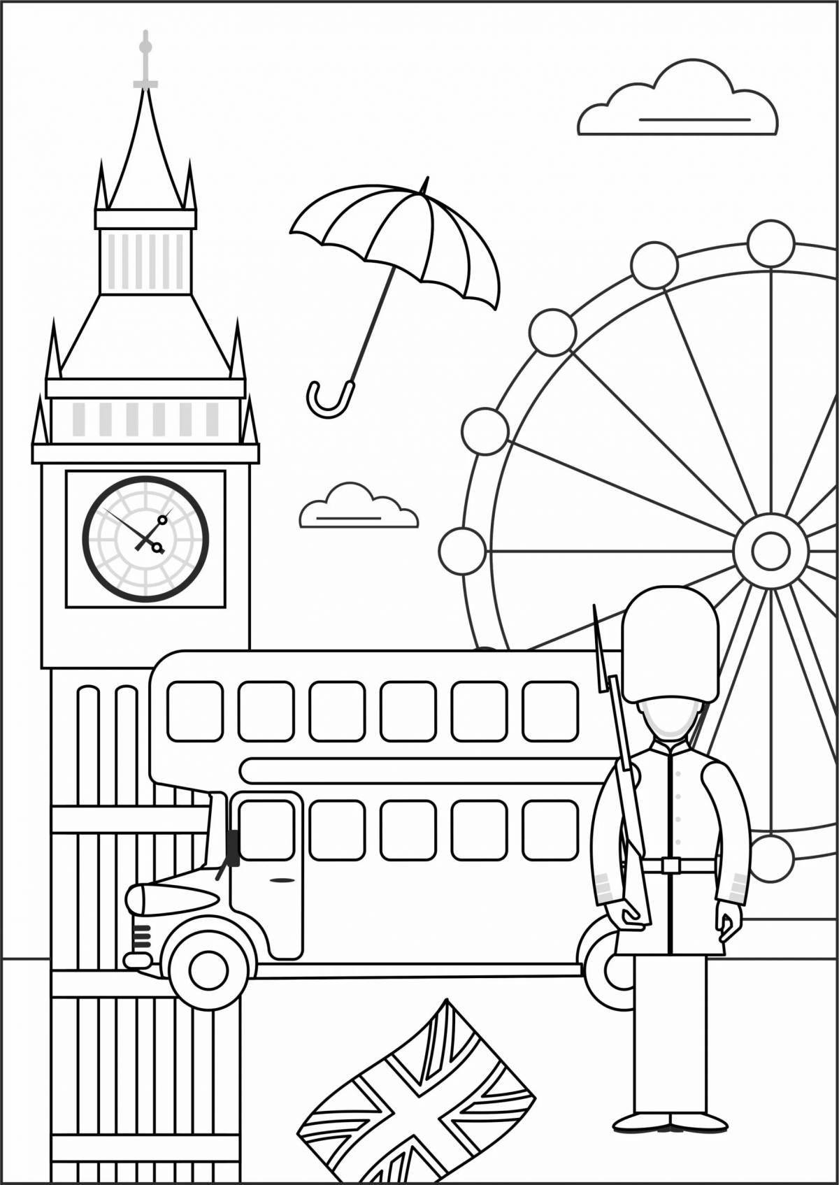 Coloring pages of nice london for kids