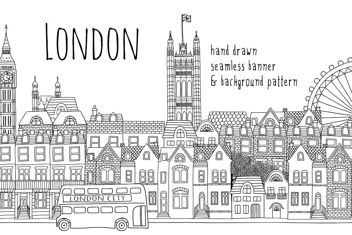 Holiday london coloring pages for kids