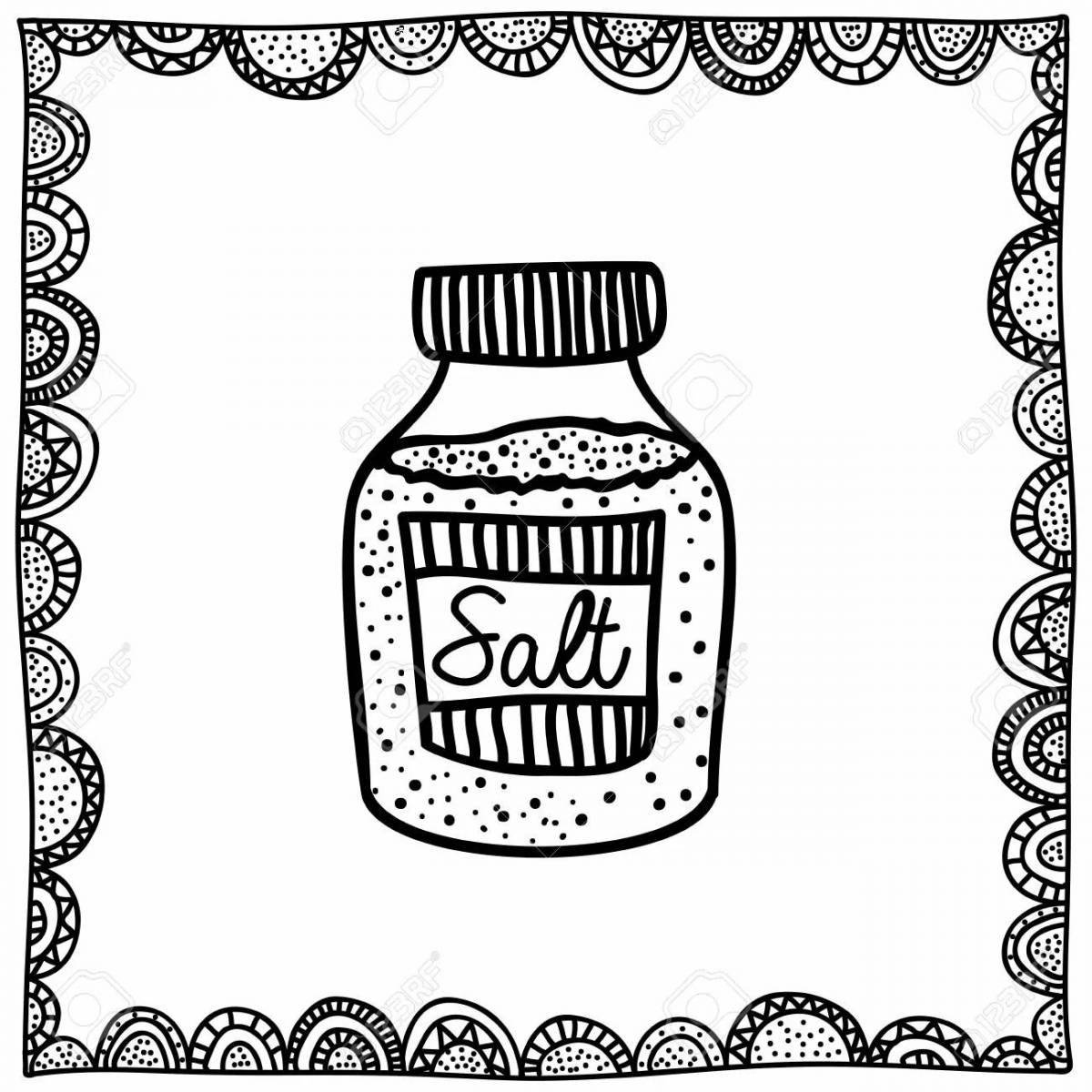 Coloring pages with salt for kids