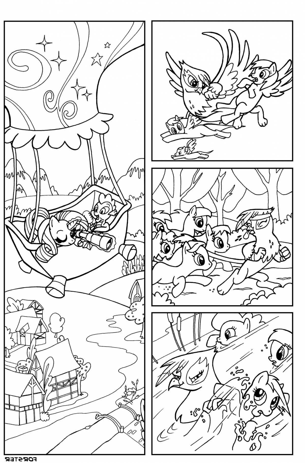 Adorable Comic Coloring Book for Girls