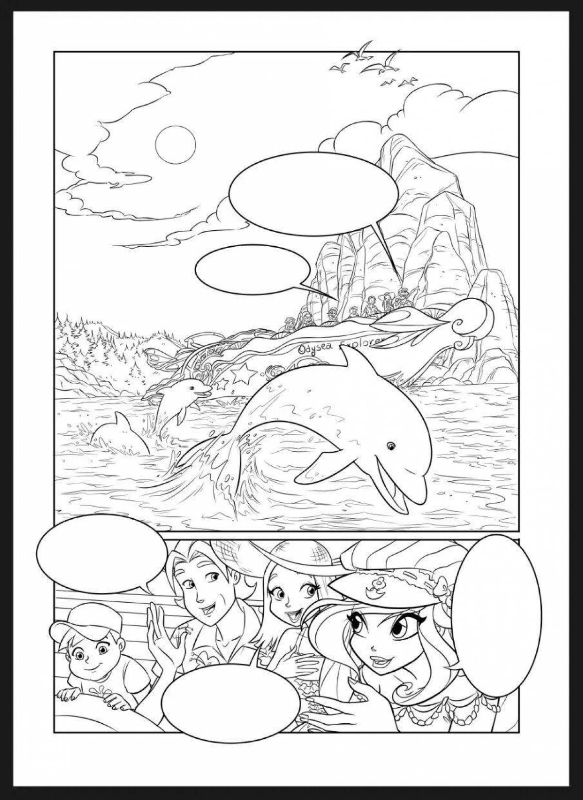 Exciting comic book coloring pages for girls