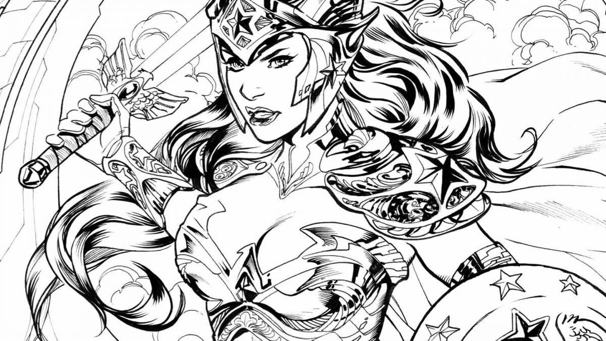 Gorgeous comic book coloring for girls