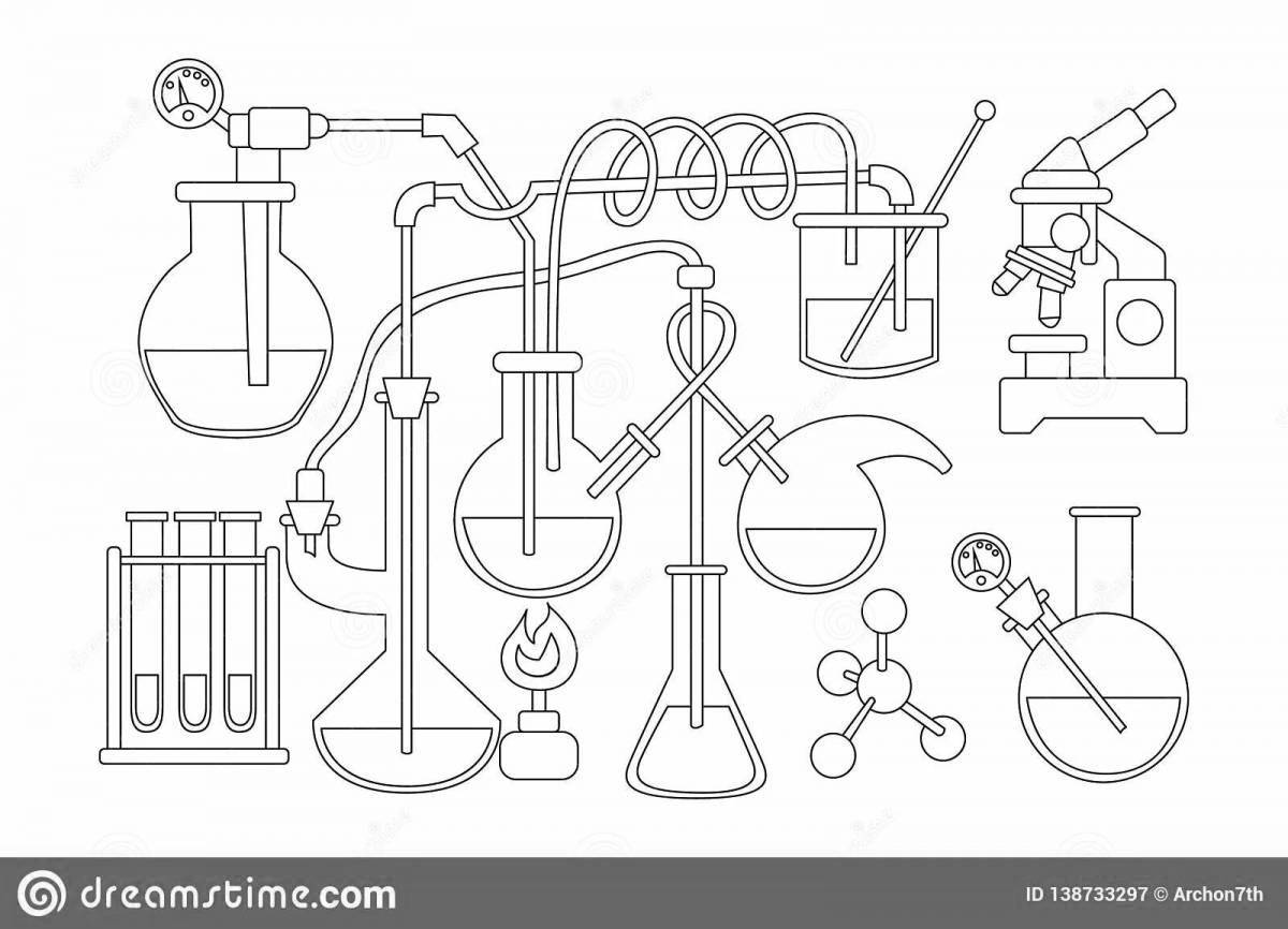 Fun chemistry coloring book for kids