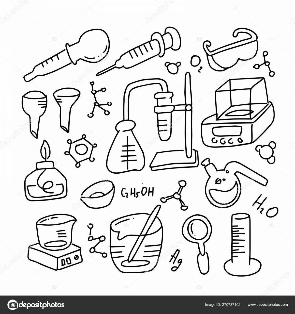 Fun chemistry coloring book for babies