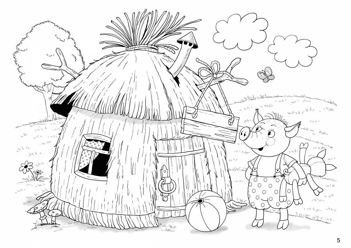 Fun hut coloring book for kids