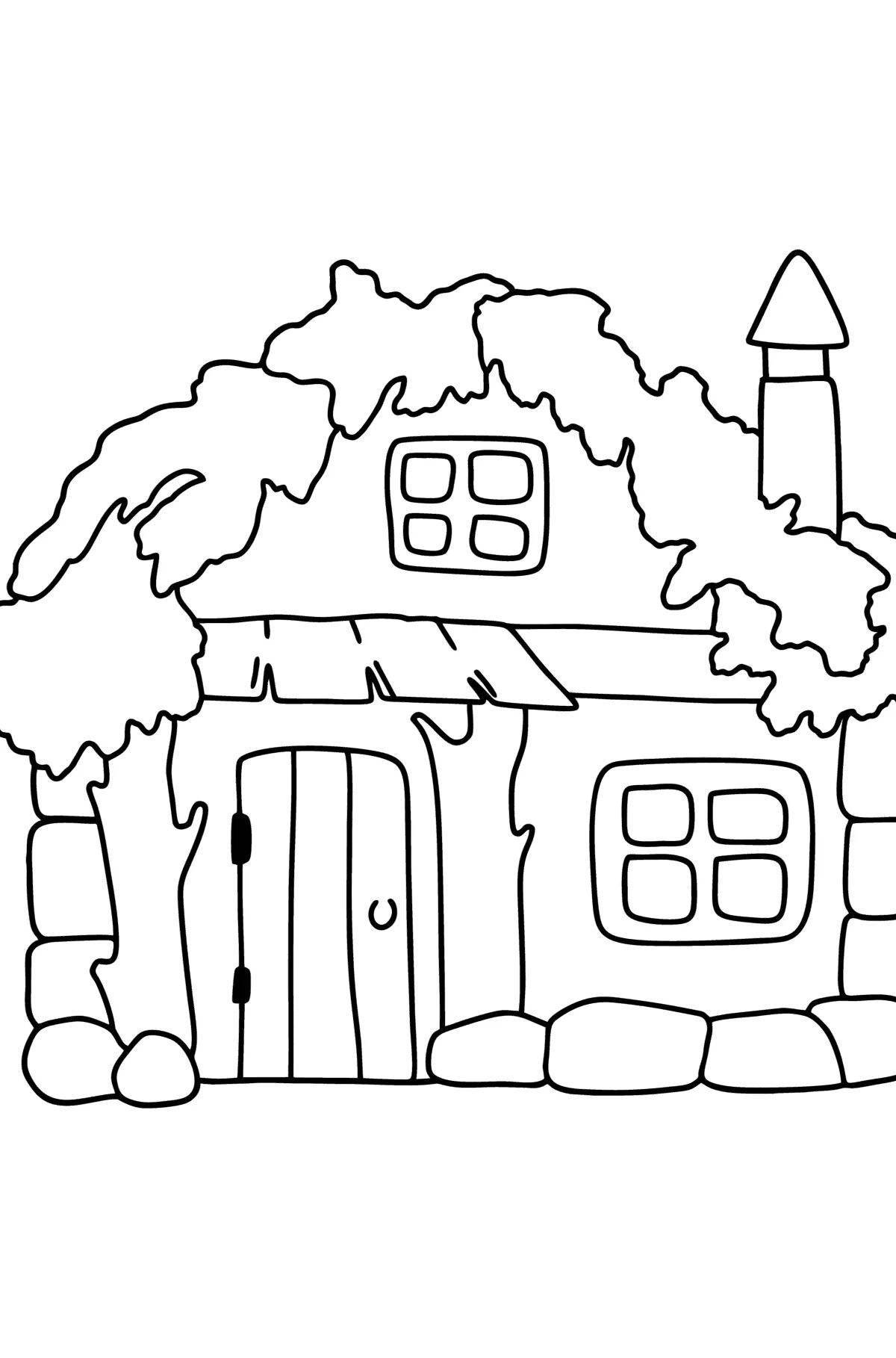 Shiny hut coloring book for kids
