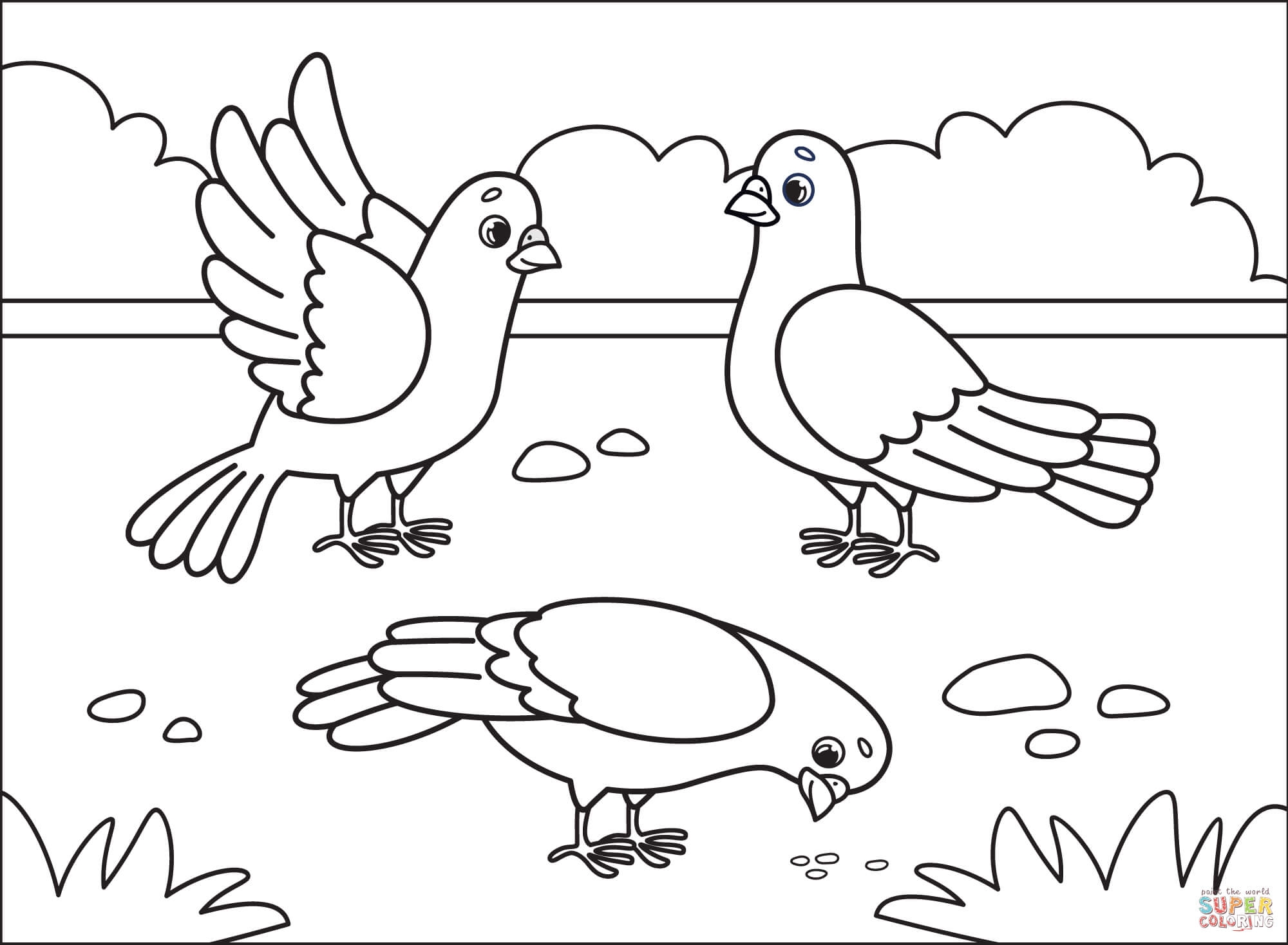 Spicy bird coloring pages for kids