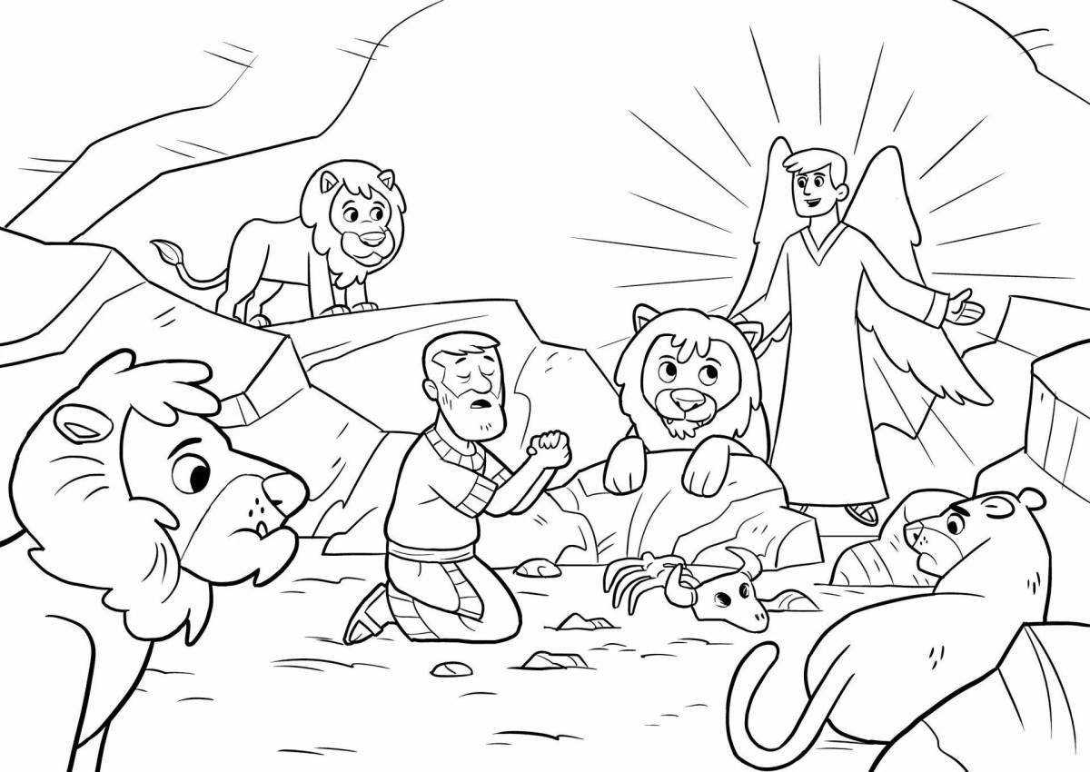 Colourful bible coloring book for kids