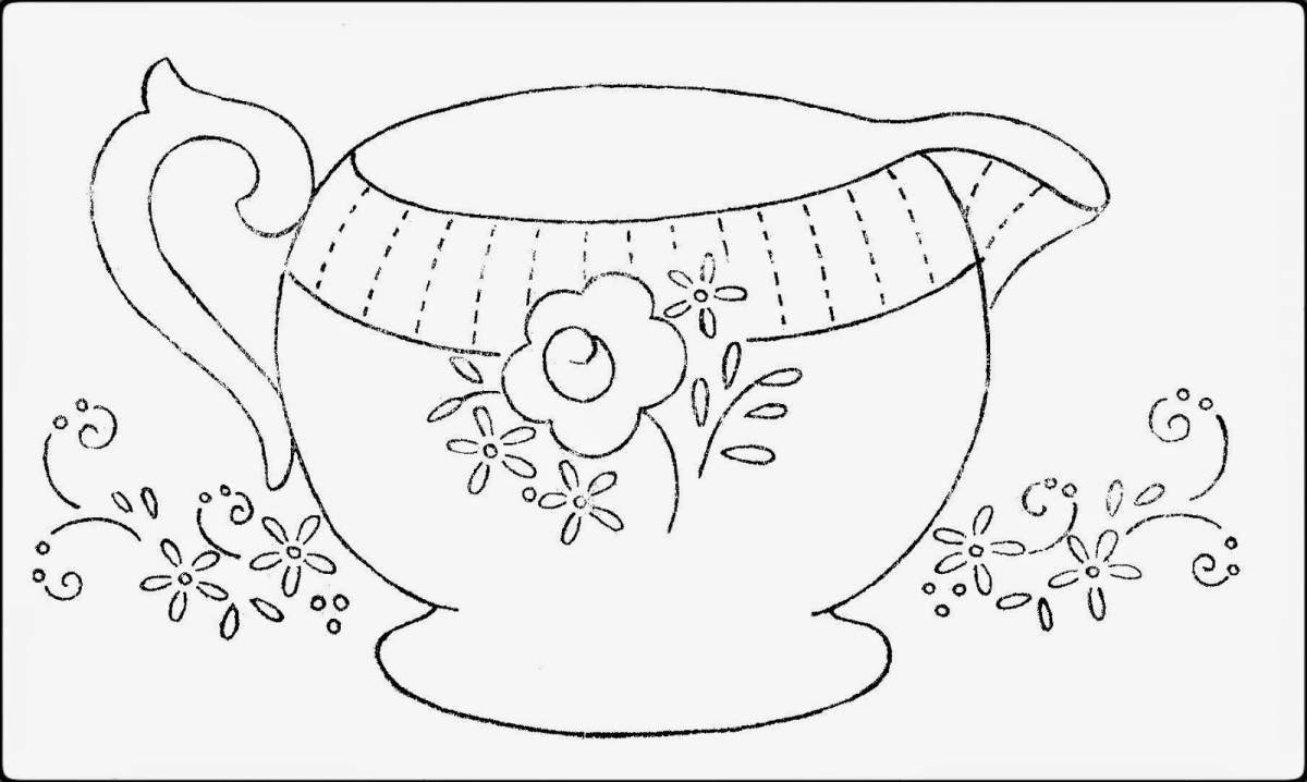 Merry sugar bowl coloring for schoolchildren