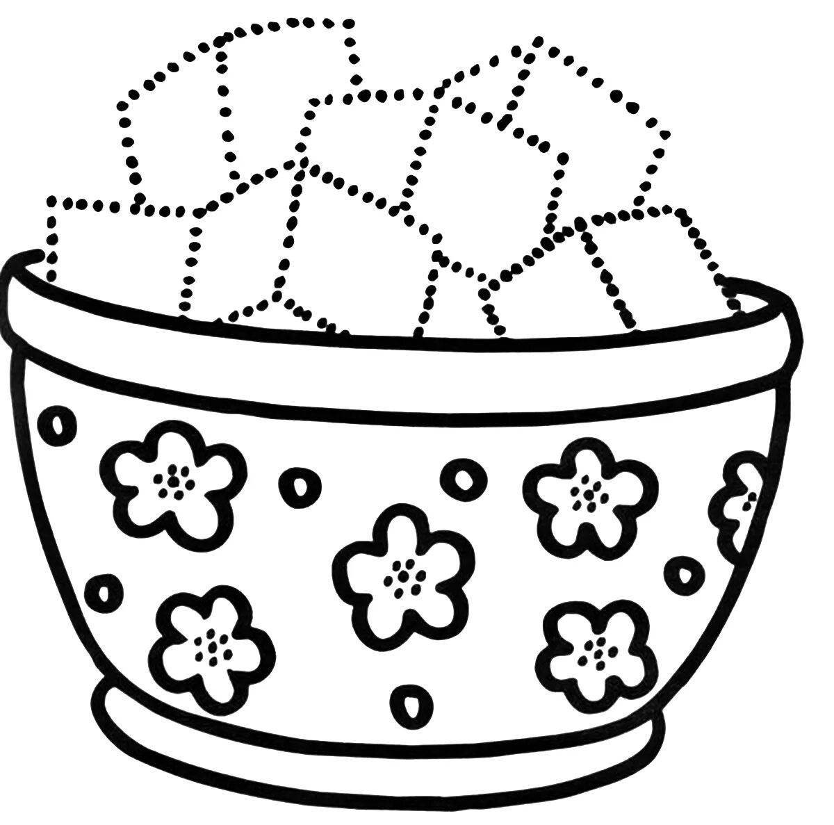 Shining Sugar Bowl Coloring Page for Students