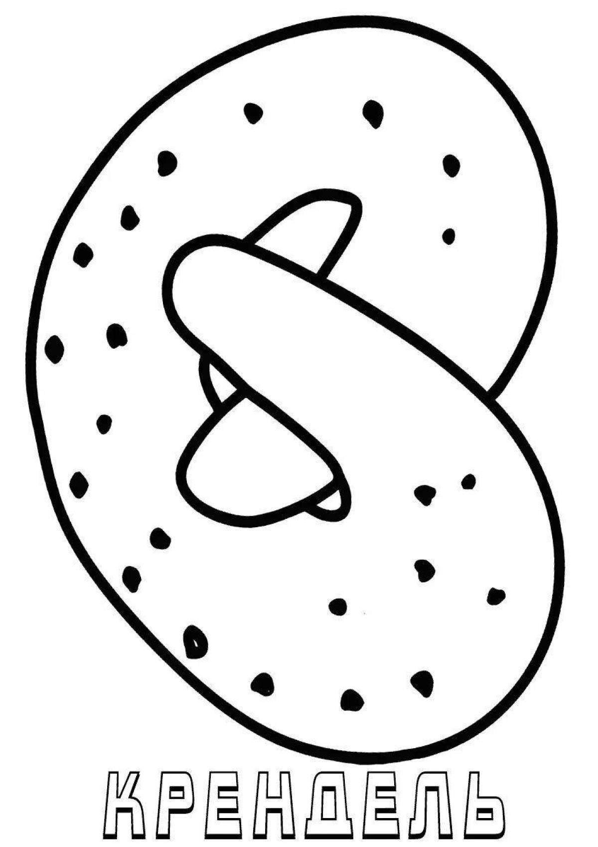 Adorable bagel coloring book for kids