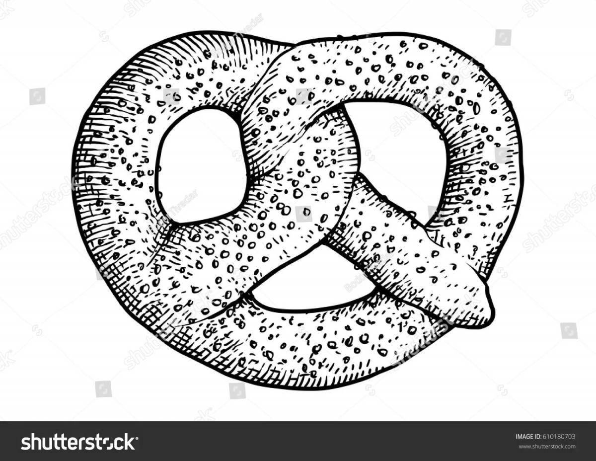 Sweet bagel coloring book for kids