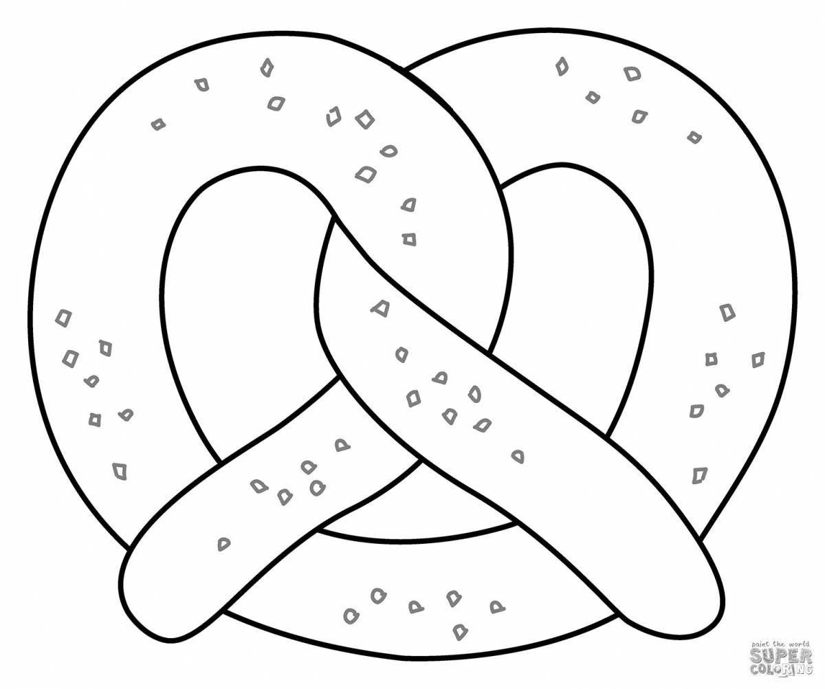 Pretty bagel coloring book for kids